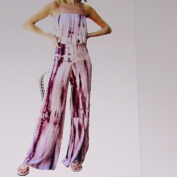 LULU'S PERFECT DAY TIE DYE JUMPSUIT NWT SMALL - Picture 2 of 6